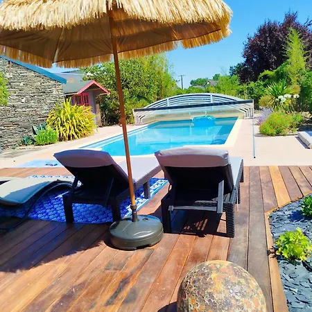 Aubance Dans Charmante Longere Avec Piscine En Partage 別荘